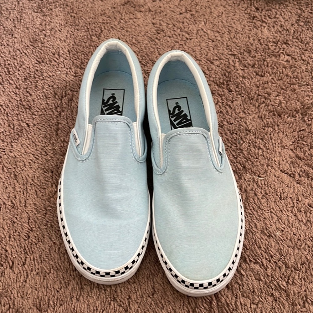Women Blue Vans 7.5